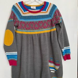 Hanna andersson colorful sweater dress 140 Usa 10